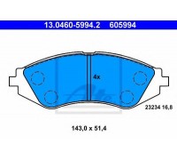 Комплект тормозных колодок, дисковый тормоз ATE 13.0460-5994.2 13046059942 ATE - купить в магазине запчастей по Украине