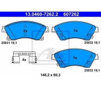 Комплект тормозных колодок, дисковый тормоз ATE 13.0460-7262.2 13046072622 ATE - купить в магазине запчастей по Украине