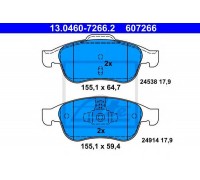 Комплект тормозных колодок, дисковый тормоз ATE 13.0460-7266.2 13046072662 ATE - купить в магазине запчастей по Украине