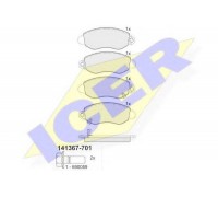 Комплект тормозных колодок, дисковый тормоз ICER 141367-701 141367701 ICER - купить в магазине запчастей по Украине