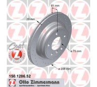 Тормозной диск ZIMMERMANN 150.1286.52 150128652 ZIMMERMANN - купить в магазине запчастей по Украине