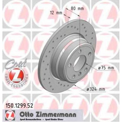 Тормозной диск 150129952 ZIMMERMANN - купить в магазине запчастей по Украине