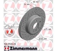Тормозной диск ZIMMERMANN 150.2920.20 150292020 ZIMMERMANN - купить в магазине запчастей по Украине