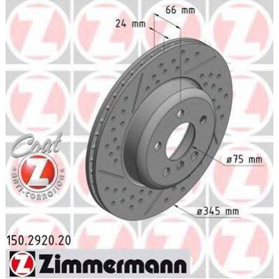 Тормозной диск 150292020 ZIMMERMANN - купить в магазине запчастей по Украине