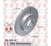 Тормозной диск ZIMMERMANN 150.3431.20 150343120 ZIMMERMANN - купить в магазине запчастей по Украине