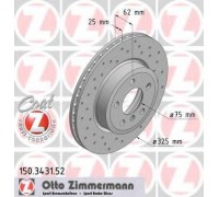 Тормозной диск ZIMMERMANN 150.3431.52 150343152 ZIMMERMANN - купить в магазине запчастей по Украине