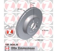 Тормозной диск ZIMMERMANN 150.3434.20 150343420 ZIMMERMANN - купить в магазине запчастей по Украине