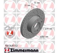 Тормозной диск ZIMMERMANN 150.3497.52 150349752 ZIMMERMANN - купити в магазині запчастин по Україні