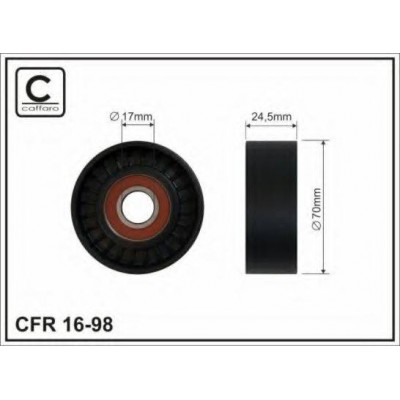 Натяжной ролик, поликлиновойремень 1698 CAFFARO - купить в магазине запчастей по Украине