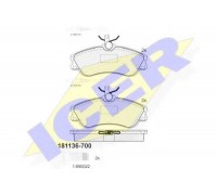 Комплект тормозных колодок, дисковый тормоз ICER 181136-700 181136700 ICER - купить в магазине запчастей по Украине