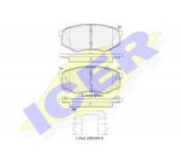 Комплект тормозных колодок, дисковый тормоз ICER 182094 182094 ICER - купить в магазине запчастей по Украине