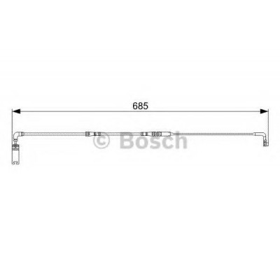 Сигнализатор, износ тормозных колодок 1987473003 BOSCH - купить в магазине запчастей по Украине