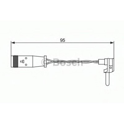 Сигнализатор, износ тормозных колодок 1987473070 BOSCH - купить в магазине запчастей по Украине