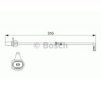 Сигнализатор, износ тормозных колодок BOSCH 1 987 474 506 1987474506 BOSCH - купить в магазине запчастей по Украине