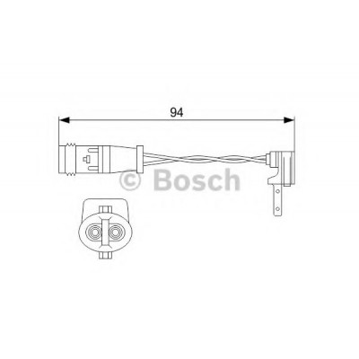 Сигнализатор, износ тормозных колодок 1987474553 BOSCH - купить в магазине запчастей по Украине