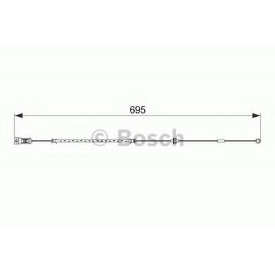 Сигнализатор, износ тормозных колодок 1987474585 BOSCH - купить в магазине запчастей по Украине