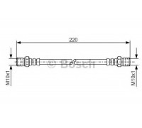 Тормозной шланг BOSCH 1 987 476 090 1987476090 BOSCH - купить в магазине запчастей по Украине