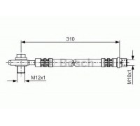 Тормозной шланг BOSCH 1 987 476 308 1987476308 BOSCH - купить в магазине запчастей по Украине