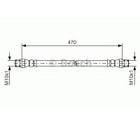 Тормозной шланг BOSCH 1 987 476 392 1987476392 BOSCH - купить в магазине запчастей по Украине