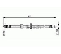Тормозной шланг BOSCH 1 987 476 778 1987476778 BOSCH - купить в магазине запчастей по Украине