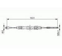 Трос, стояночная тормозная система BOSCH 1 987 477 067 1987477067 BOSCH - купити в магазині запчастин по Україні