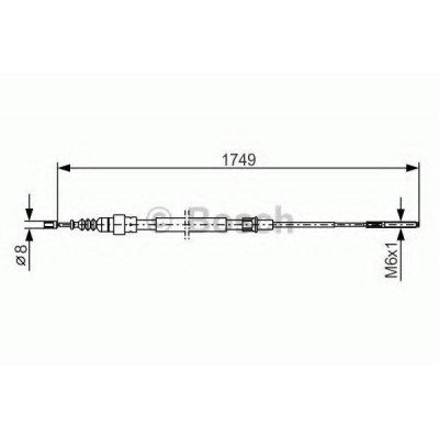 Трос, стояночная тормозная система 1987477321 BOSCH - купить в магазине запчастей по Украине