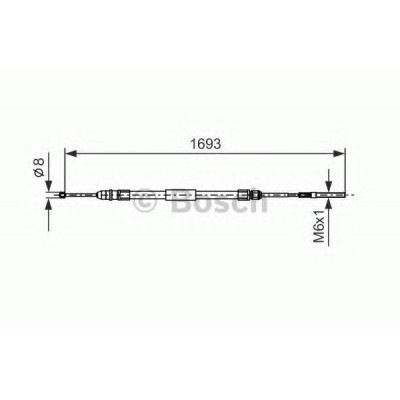 Трос, стояночная тормозная система 1987477532 BOSCH - купить в магазине запчастей по Украине