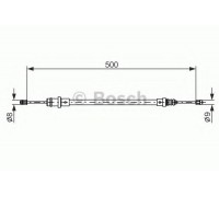 Трос, стояночная тормозная система BOSCH 1 987 477 565 1987477565 BOSCH - купить в магазине запчастей по Украине