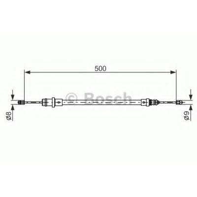 Трос, стояночная тормозная система 1987477565 BOSCH - купить в магазине запчастей по Украине