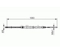 Трос, стояночная тормозная система BOSCH 1 987 477 568 1987477568 BOSCH - купить в магазине запчастей по Украине