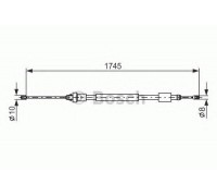 Трос, стояночная тормозная система BOSCH 1 987 477 576 1987477576 BOSCH - купить в магазине запчастей по Украине