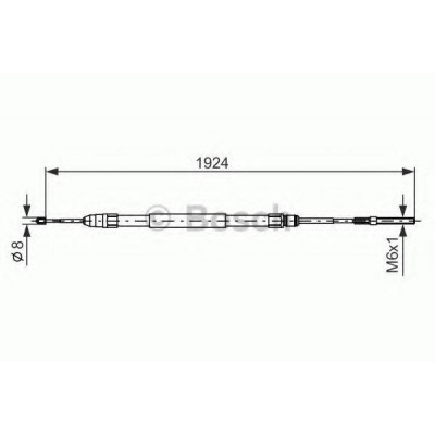 Трос, стояночная тормозная система 1987477693 BOSCH - купить в магазине запчастей по Украине
