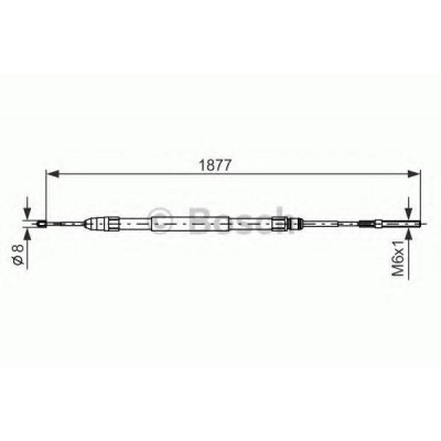Трос, стояночная тормозная система 1987477694 BOSCH - купить в магазине запчастей по Украине