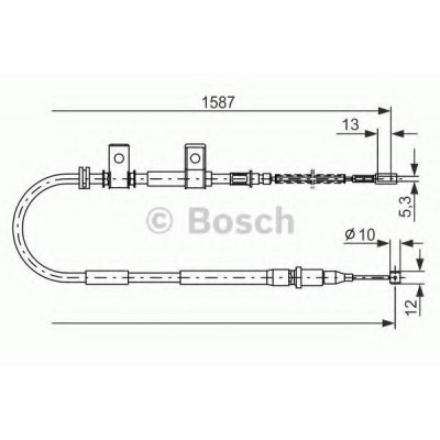 Трос, стояночная тормозная система 1987477717 BOSCH - купить в магазине запчастей по Украине