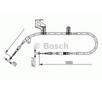 Трос, стояночная тормозная система BOSCH 1 987 477 803 1987477803 BOSCH - купить в магазине запчастей по Украине
