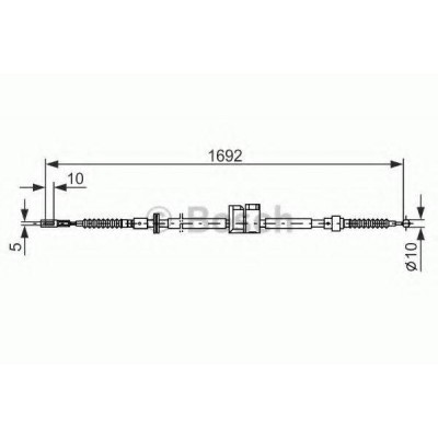 Трос, стояночная тормозная система 1987477813 BOSCH - купить в магазине запчастей по Украине