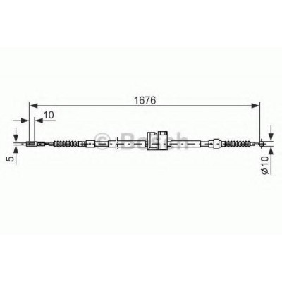 Трос, стояночная тормозная система 1987477815 BOSCH - купить в магазине запчастей по Украине