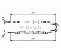 Трос, стояночная тормозная система BOSCH 1 987 477 869 1987477869 BOSCH - купить в магазине запчастей по Украине