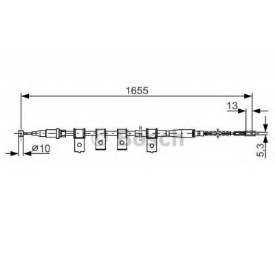 Трос, стояночная тормозная система 1987477920 BOSCH - купить в магазине запчастей по Украине