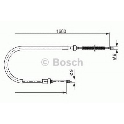 Трос, стояночная тормозная система 1987477955 BOSCH - купить в магазине запчастей по Украине