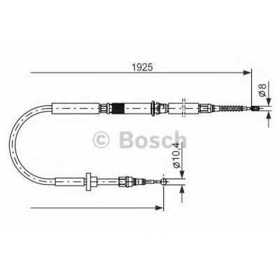 Трос, стояночная тормозная система 1987477959 BOSCH - купить в магазине запчастей по Украине
