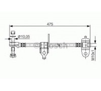Тормозной шланг BOSCH 1 987 481 045 1987481045 BOSCH - купить в магазине запчастей по Украине
