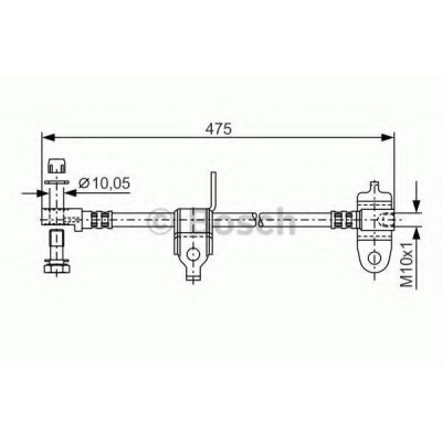 Тормозной шланг 1987481045 BOSCH - купить в магазине запчастей по Украине