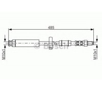 Тормозной шланг BOSCH 1 987 481 063 1987481063 BOSCH - купить в магазине запчастей по Украине
