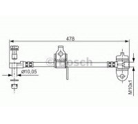 Тормозной шланг BOSCH 1 987 481 070 1987481070 BOSCH - купить в магазине запчастей по Украине