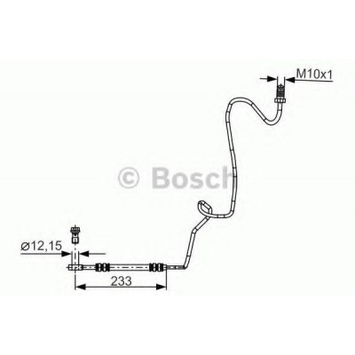 Тормозной шланг 1987481339 BOSCH - купить в магазине запчастей по Украине