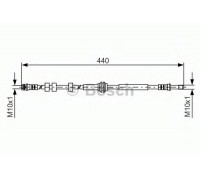 Тормозной шланг BOSCH 1 987 481 430 1987481430 BOSCH - купить в магазине запчастей по Украине