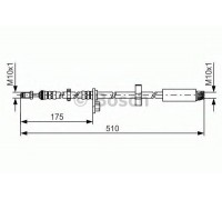 Тормозной шланг BOSCH 1 987 481 453 1987481453 BOSCH - купить в магазине запчастей по Украине