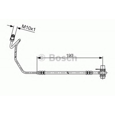 Тормозной шланг 1987481535 BOSCH - купить в магазине запчастей по Украине