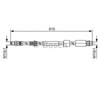 Тормозной шланг BOSCH 1 987 481 615 1987481615 BOSCH - купить в магазине запчастей по Украине